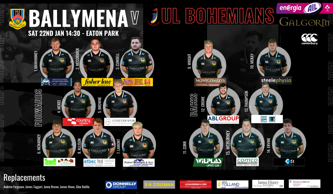 Match Preview: Ballymena RFC V UL Bohemians