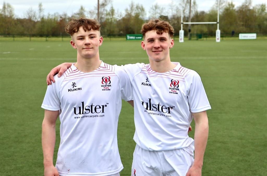 James Orr and Ben Robinson run out for Ulster U18s Clubs